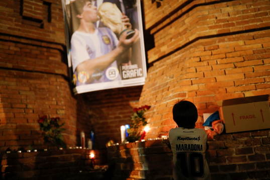 Five years old Inaki Gonzalez Reynoso, who was born in