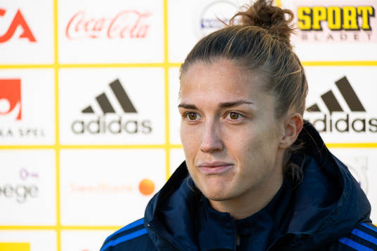 Filippa Angeldal i mixade zonen