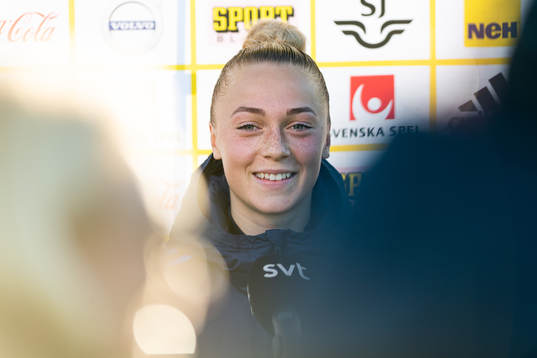 Hanna Bennison i mixade zonen