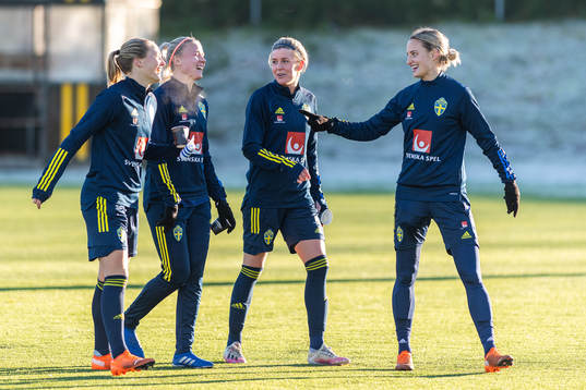 Hanna Glas, Magdalena Eriksson, Olivia Schough och Nathalie