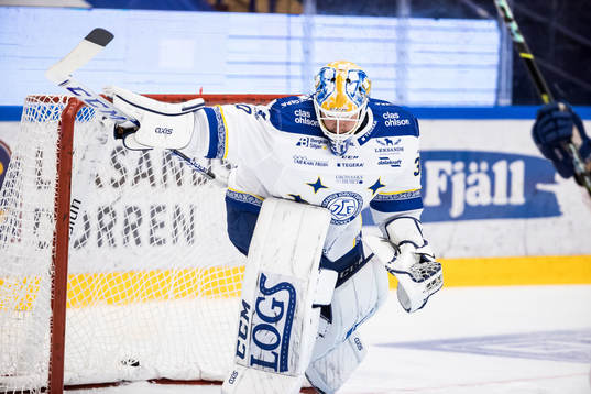 Leksands målvakt Janne Juvonen  i Leksands nya matchtröja