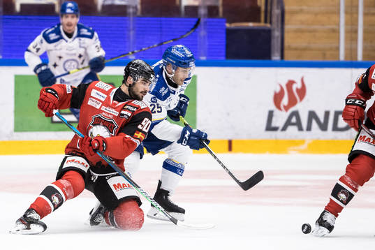 Malmö Redhawks Joe Veleno och Leksands Carter Camper