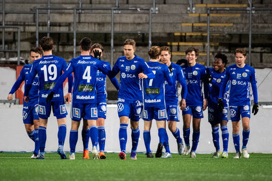 Sundsvalls spelare jublar