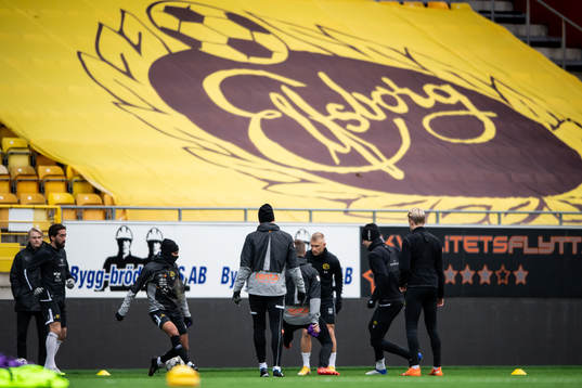 Elfsborgs spelare i en spelövning