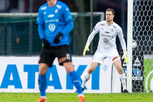 Halmstads målvakt Malkolm Nilsson Säfqvist