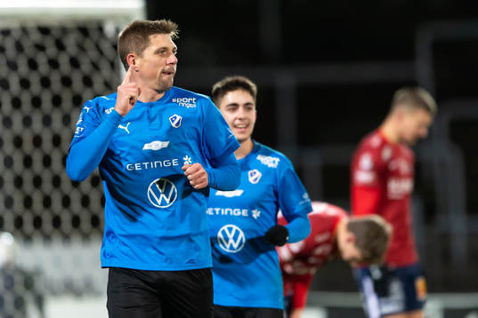 Halmstads Mikael Boman jublar