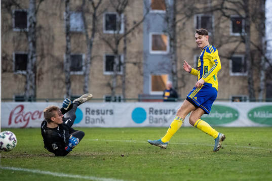 Eskilsminnes Noah Christoffersson missar ett läge