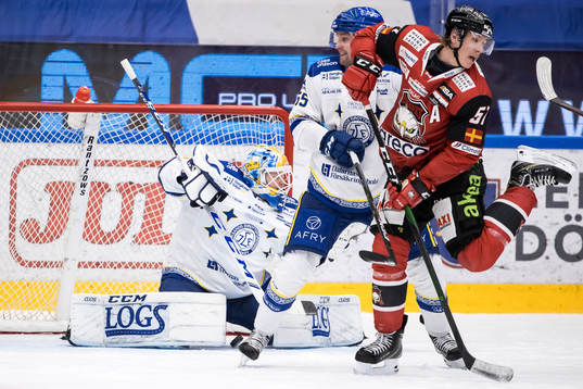 Malmö Redhawks Emil Sylvegård och Leksands Jonas Ahnelöv