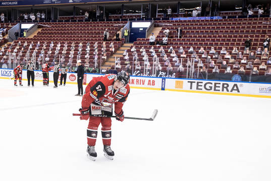 Malmö Redhawks Emil Sylvegård deppar