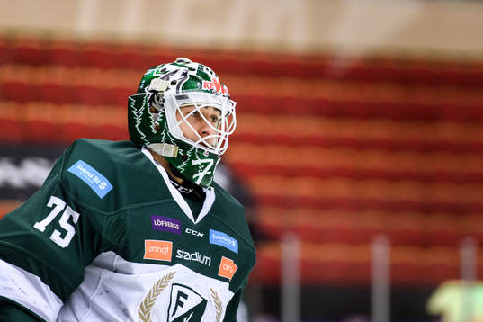 Färjestads målvakt Arvid Holm
