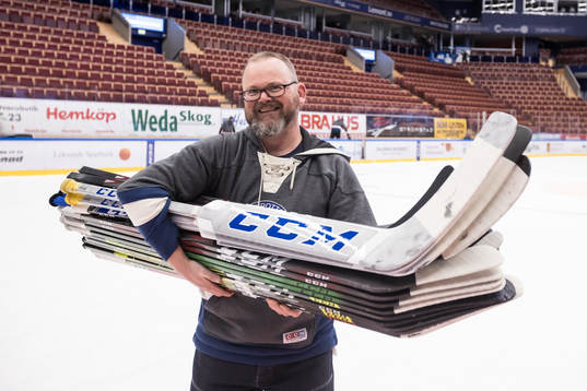 Leksands materialförvaltare Rob Flahiff