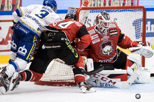 Leksands August Berg och Malmö Redhawks Jesper Jensen Aabo