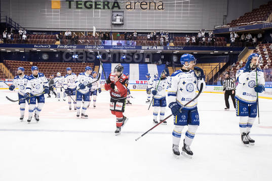 Leksands spelarna jublar