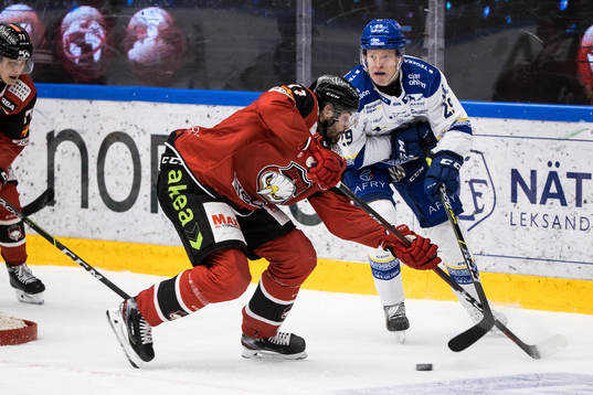 Malmö Redhawks Pathrik Westerholm  och Leksands Emil