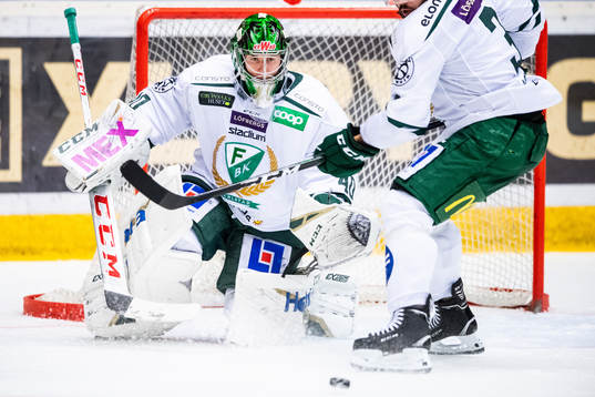 Färjestads målvakt Henrik Haukeland