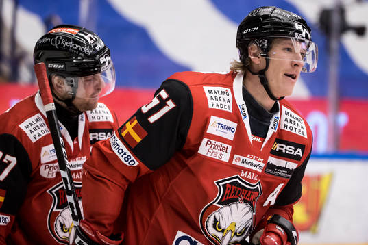Malmö Redhawks Emil Sylvegård jubel