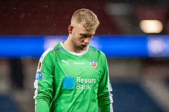 Helsingborgs målvakt Ian Pettersson deppar