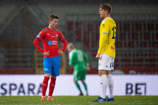 Helsingborgs Max Svensson och Falkenbergs Marcus Mathisen