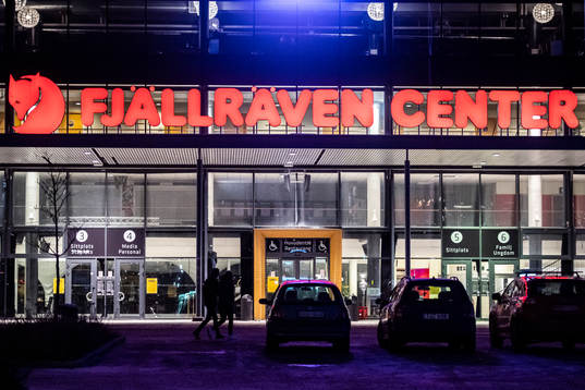 Exteriör av Fjällräven Center