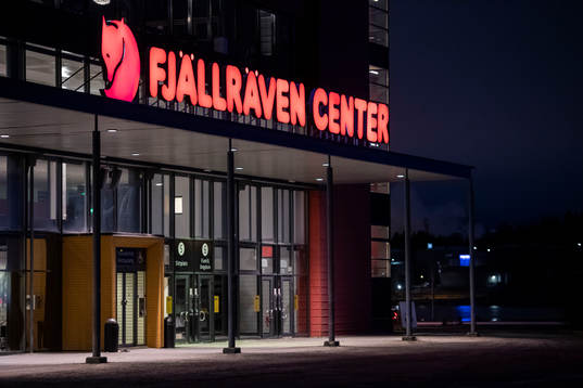 Exteriör av Fjällräven Center