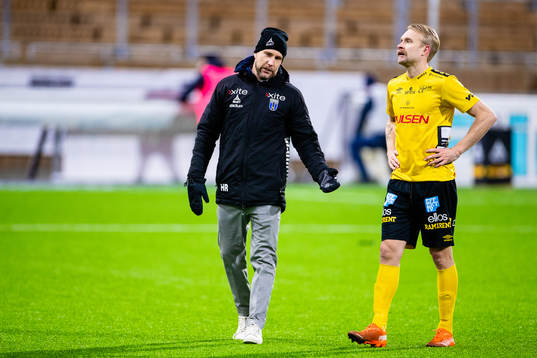 Sirius tränare Henrik Rydström ich Elfsborgs Johan Larsson