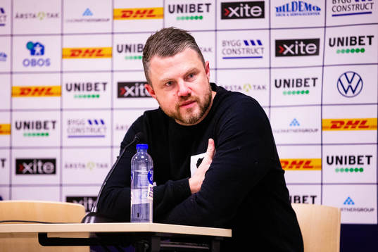 Elfsborgs manager Jimmy Thelin på presskonferensen