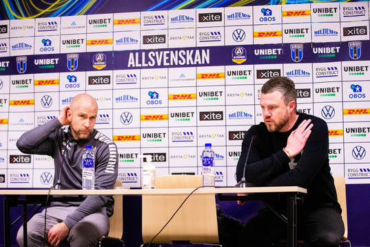 Sirius tränare Henrik Rydström och Elfsborgs manager