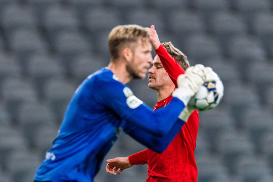 Hammarbys målvakt David Ousted och IFK Norrköpings