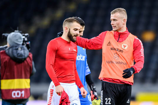 Kalmars Filip Sachpekidis och Alexander Ahl Holmström