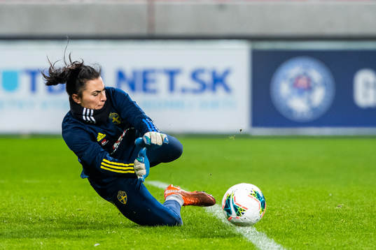 Goalkeeper Zecira Musovic of Sweden