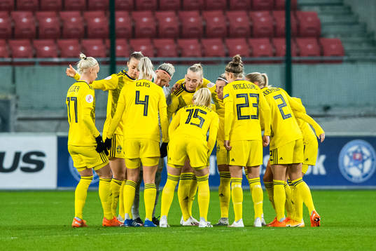 Players of Sweden gather