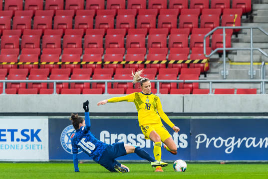 Diana Bartovičová of Slovakia and Fridolina Rolfö of