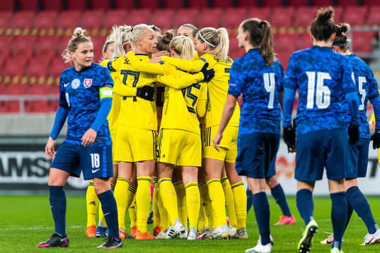 Caroline Seger, Rebecka Blomqvist and Amanda Ilestedt