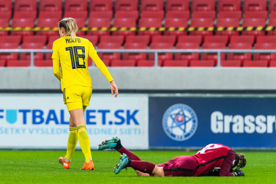Fridolina Rolfö of Sweden looks dejected