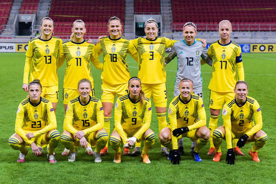Amanda Ilestedt, Stina Blackstenius, Fridolina Rolfö,