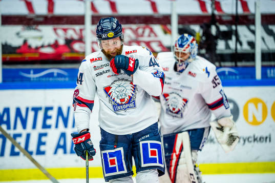 Linköpings Jonas Junland och målvakt Niklas Lundström