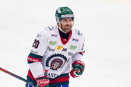 Frölundas Joel Lundqvist gör en grimas