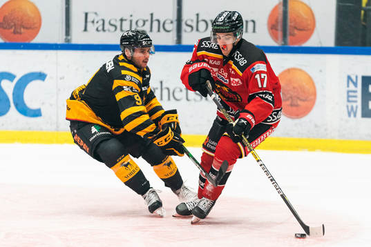 Skellefteås Darren Nowick och Luleås Isac Brännström