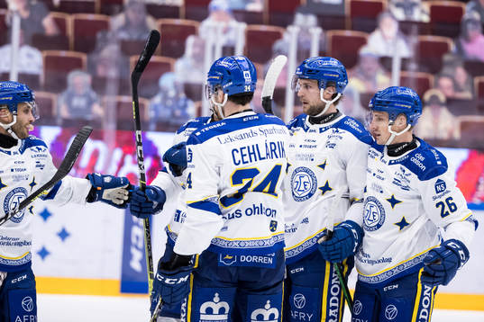 Leksands Daniel Gunnarsson jublar