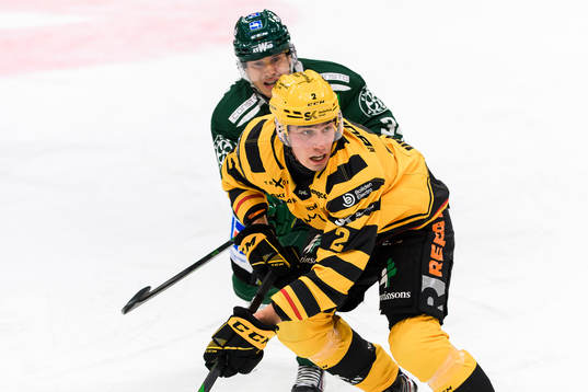 Färjestads Michael Lindqvist och Skellefteås Adam Wilsby