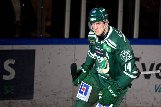 Färjestads Victor Ejdsell jublar