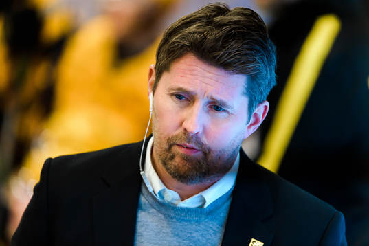 Skellefteås tränare Stefan Klockare deppar