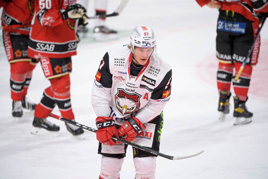 Malmö Redhawks Emil Sylvegård deppar