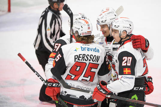 Malmö Redhawks Carl Persson, Lars Bryggman och Helge Grans