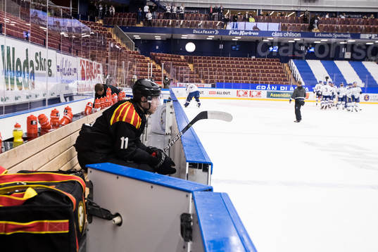 Brynäs Josef Ingman   deppar i båset