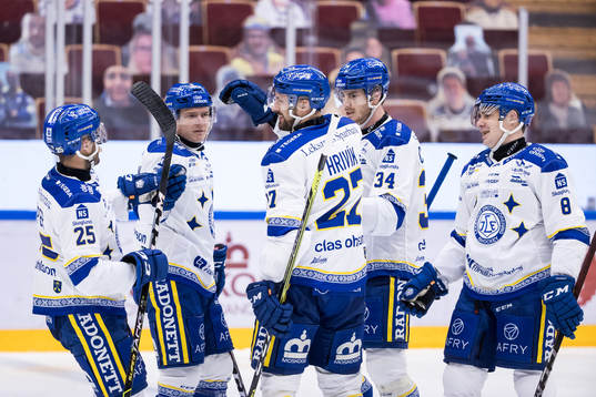 Leksands spelarna jublar