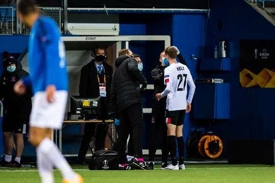 Daniel Kelly of Dundalk in pain