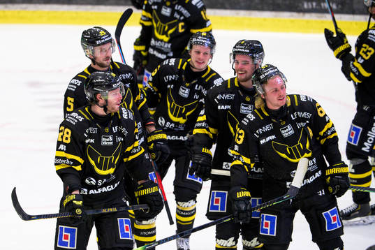Västerås spelare jublar