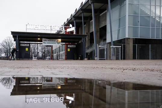 Iver Arena innan fotbollsmatchen i Superettan mellan