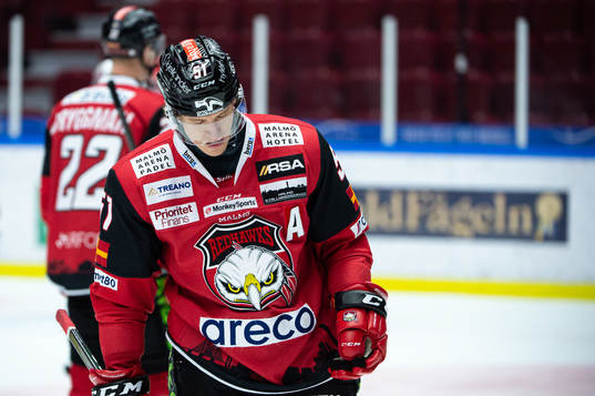 Malmö Redhawks Emil Sylvegård deppar